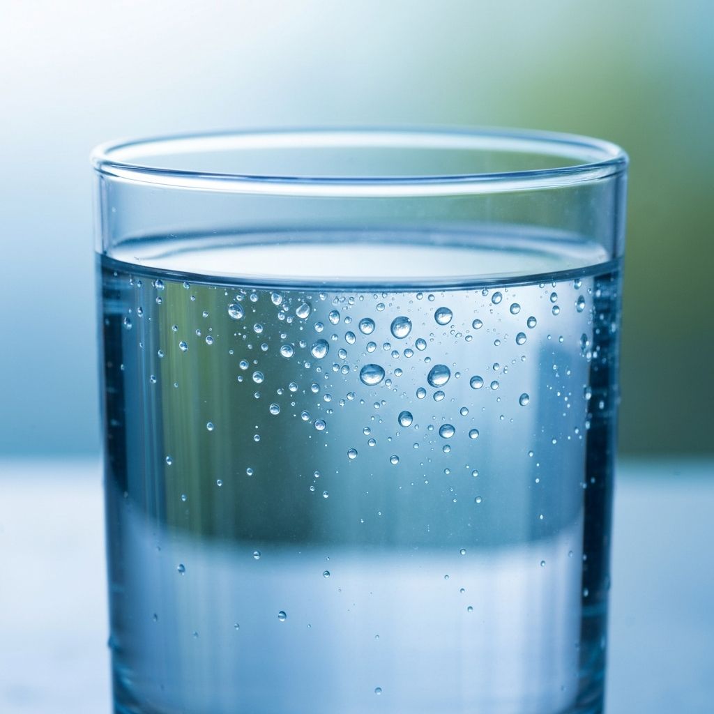 Clear water representing hydration and wellness