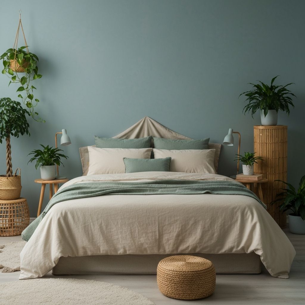 Peaceful bedroom environment promoting quality sleep